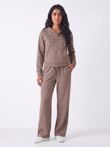 Hooded Military Zip-Up Detail Jogger Tracksuit Set