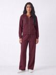 Hooded Military Zip-Up Detail Jogger Tracksuit Set
