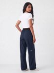 Black Printed Relaxed Fit Wide Leg Trousers