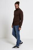 Charcoal Turtle Neck Fine Knit Jumper 