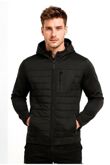 Grey Padded Front Zip Pocket Puffer Jacket