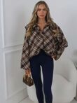 Chunky Check Zip Up Windbreaker Jacket