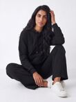 Black Butterfly Embossed Hoodie Straight Leg Jogger