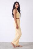 Butter Yellow Corset Crop Top With Relaxed Fit Trouser