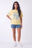 Yellow Contrast Short Sleeve LA 79 Varsity T-Shirt