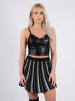 Black Glitter Mini Skirt 