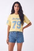 Yellow Contrast Short Sleeve LA 79 Varsity T-Shirt