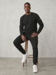 Black Fleece Basic Printed Crew Neck Tracksuit