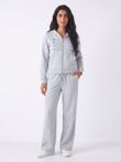 Hooded Military Zip-Up Detail Jogger Tracksuit Set