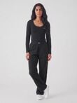 Black Wide Leg Trouser Long Sleeve Top Co-Ord Set 