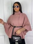 Pink Belted Cape Coat
