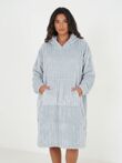 Soft Textured Hooded Lounge Robe