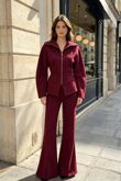 Flared Waist Flo Collar Jacket set