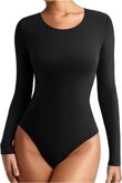 Long Sleeve Round Neck Stretchable Bodysuit