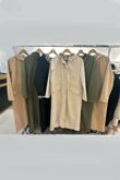 Beige Leopard Patch Reversible Windbreaker Long Coat