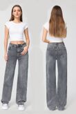 Dark Grey Light Wash Super Stretch Straight Leg Jeans