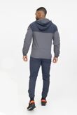 Slate Grey Gray Softshell Hooded Windbreaker Jacket With Jogger