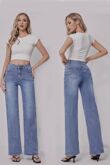 Blue Super Stretch Wide Leg Jeans
