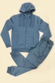 Black Full-Zip Hoodie With Cargo Pocket Jogger Tracksuit