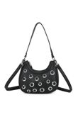 Multi Eyelets Design Shoulder Bag