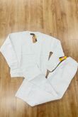 Bleach Grey Oversized Crucifix Cross Sweatshirt With Straight Leg Trouser