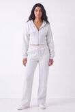 Bleach Grey Ribbed Corset Fit Hoodie With Straight Leg Trouser