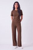 Elegant Ruched Side Top With Single Seam Trouser