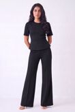 Elegant Ruched Side Top With Single Seam Trouser