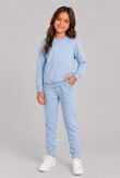 Kids Girls Round Neck Sweatshirt With Bottom Tracksuits