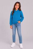 Royal Blue Kids Casual Fleece Pullover Hoodie