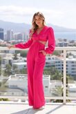Balloon Sleeve Cut Out Jumpsuit