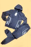 Casual Inside Fleece Hooded Windrunner Jacket With Jogger