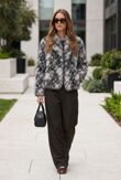 Grey Alpine Frost Faux Fur Coat