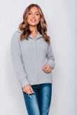 Oat Zip Up Crew Neck Knitted Fisherman Cardigan 