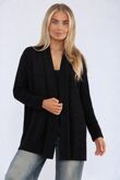 Navy Long Sleeve Balloon Cardigan