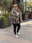 Grey Alpine Frost Faux Fur Coat