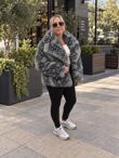 Black Alpine Frost Faux Fur Coat