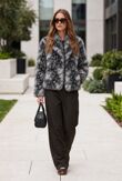 Black Alpine Frost Faux Fur Coat