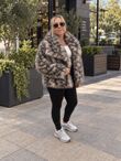 Coffee Alpine Frost Faux Fur Coat
