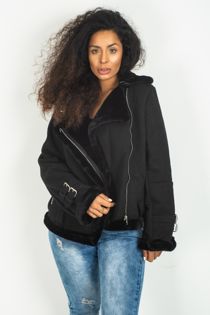 Black Faux Suede Jacket