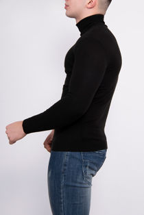 Black Polo Neck Jumper Size 2XL