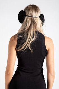 Black Faux Fur Earmuffs 