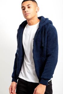 borg jacket with hood