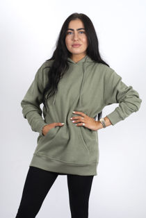 Khaki Oversized Pullover Hoodie