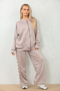 Oversized Star Stripe Zipped Jacket With Trouser
