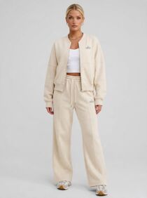 Stone Printed Bomber Sweatshirt With Straight Leg Jogger
