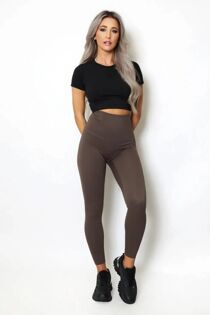 Chocolate Energy High Waisted Seamless Sculpting Gym Leggings