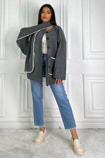 Wool Like Coat With Matching Scarf