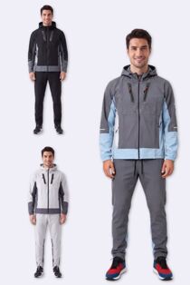 Color block Windbreaker Hooded Jacket & Jogger