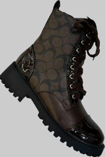 Brown Francesca Tweed Lace Ankle Boot